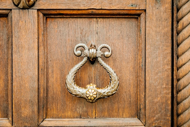 A closeup shot of the old ottoman door