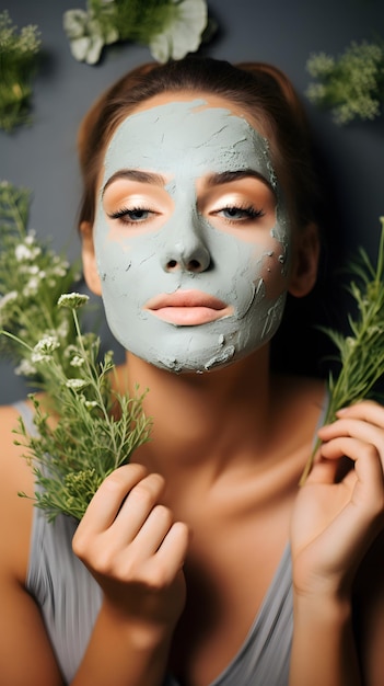 A closeup shot of a person making their own natural face mask is DIY skincare