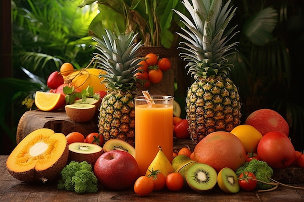 A closeup shot of pineapple juice being strained through a sieve