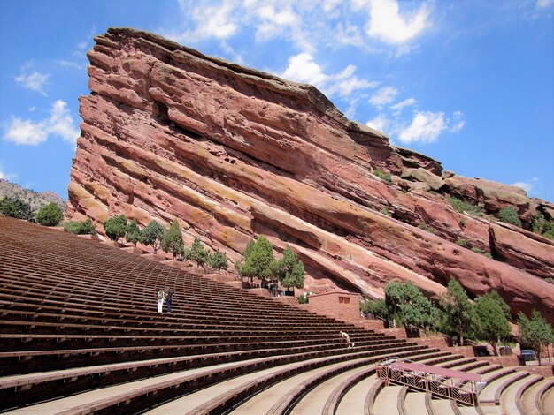 Closeup shot of Red Rocks in Colorado, USA