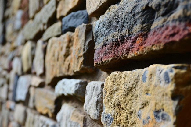 Photo closeup shot of a rock wall