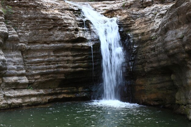 Closeup shot of a small waterfall in Lastiver, Armenia