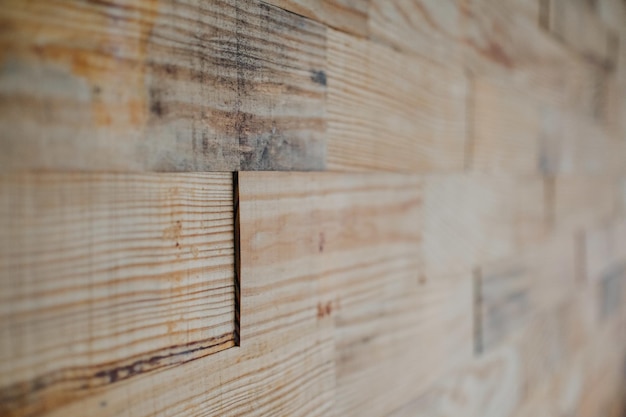 Closeup shot of smooth wooden blocks