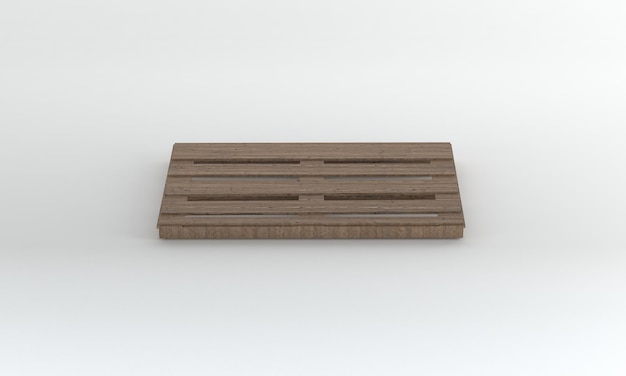 Closeup shot of wooden pallets isolated on a white background