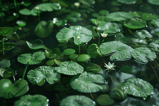 Foto scatti ravvicinati di piante acquatiche