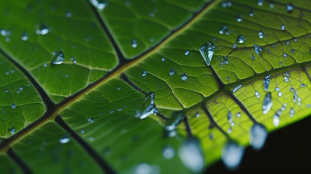 A closeup of a single leaf