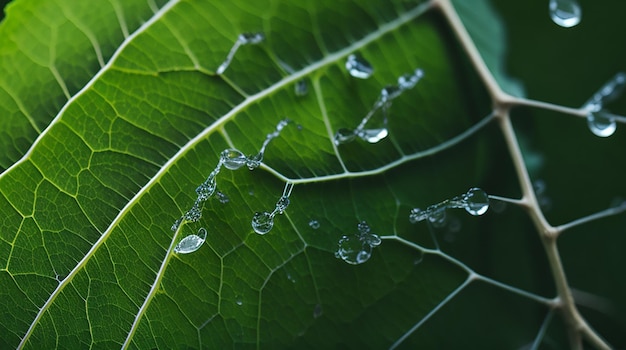 A closeup of a single leaf