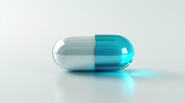 Closeup of a single medical capsule pill