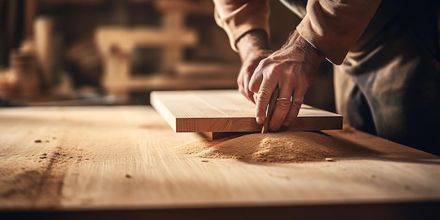 CloseUp Small Furniture Business Owner at Work