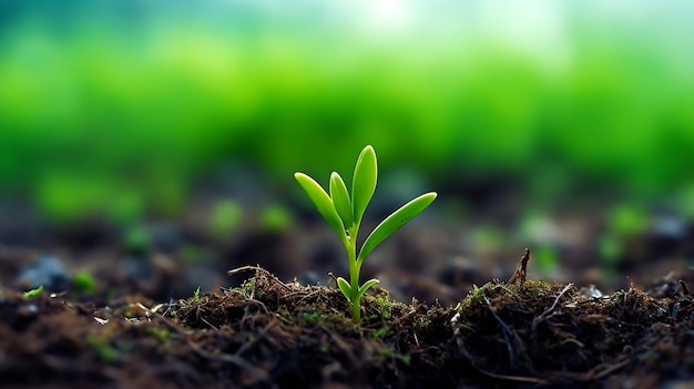 Closeup small green tree plants nature background