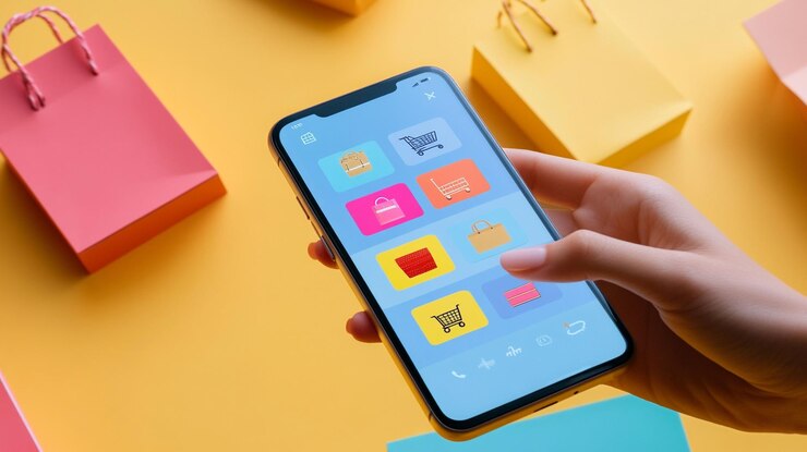 Photo インタラクティブなオンラインショッピング体験を示すスマートフォンの画面のクローズアップ
