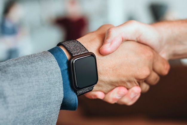 Closeup of smartwatch