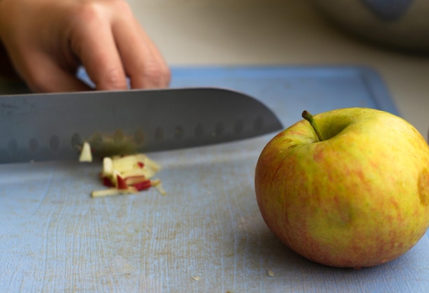 Photo closeup of some apple salads