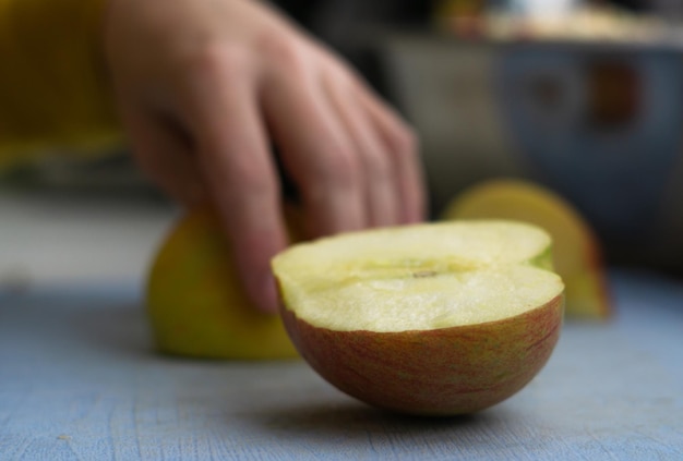 closeup of some apple salads