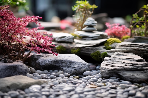 a closeup of some rocks