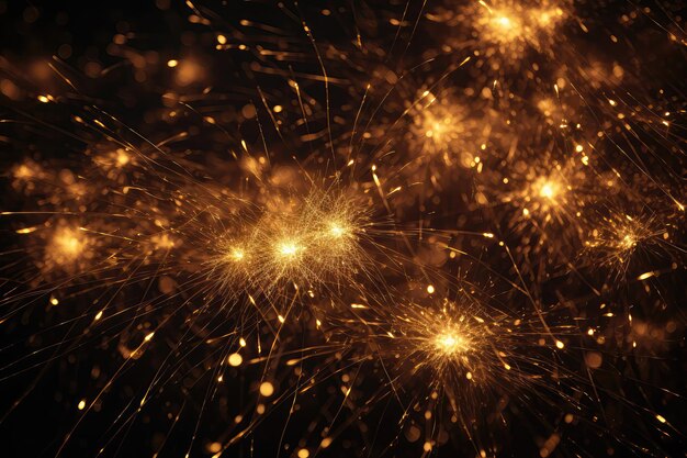 Closeup Of Sparkler Sparks Forming An Enchanting Pattern Generative AI