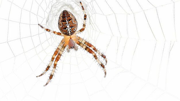 CloseUp of Spider on White Background