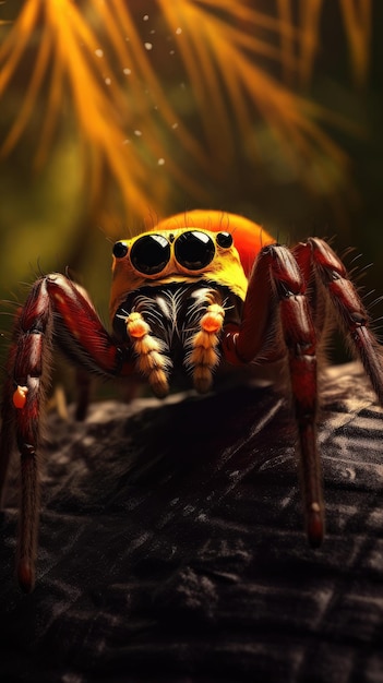 A closeup of a spider