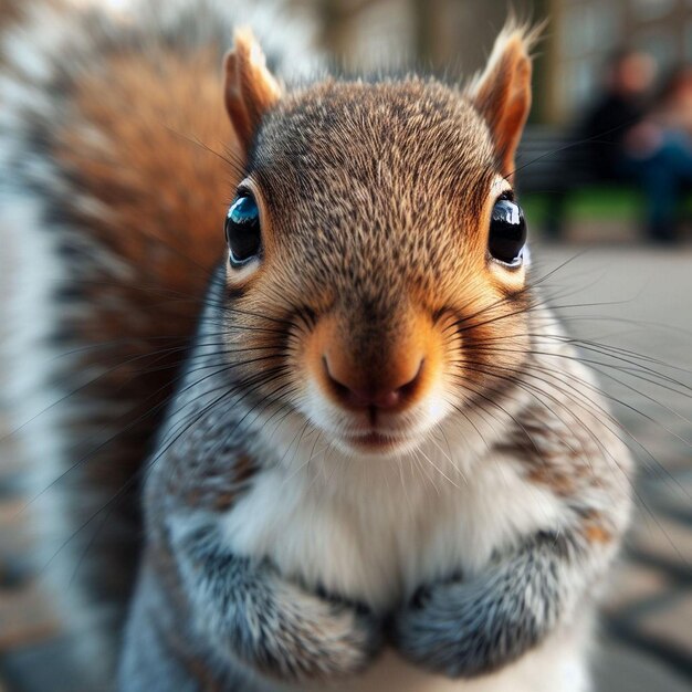 Foto close-up di uno scoiattolo