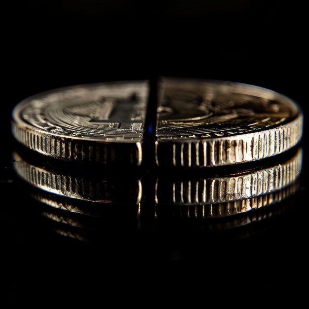 Photo closeup of a stack of coins