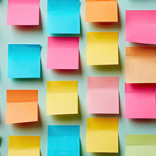 CloseUp of Sticky Notes