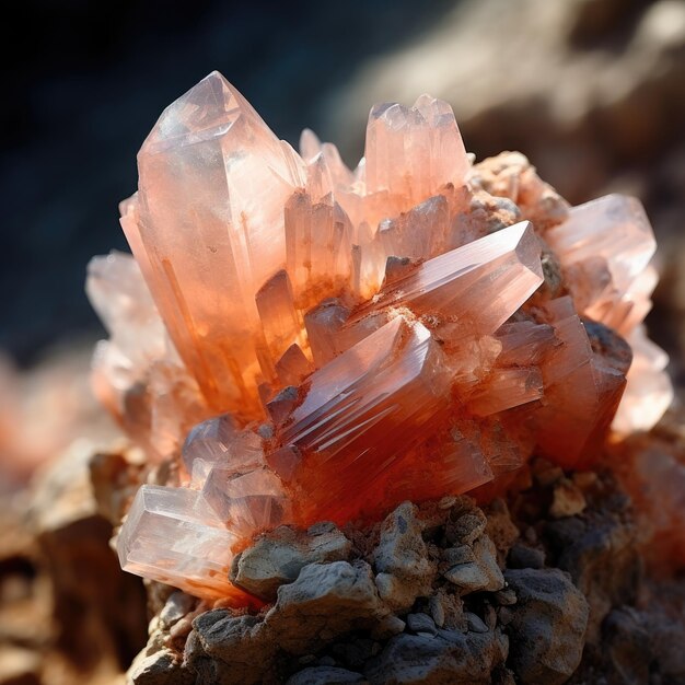 Photo closeup of stilbite mineral