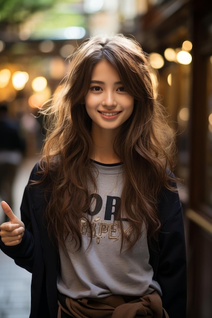 A closeup Stock Photo of a beautiful Korean girl