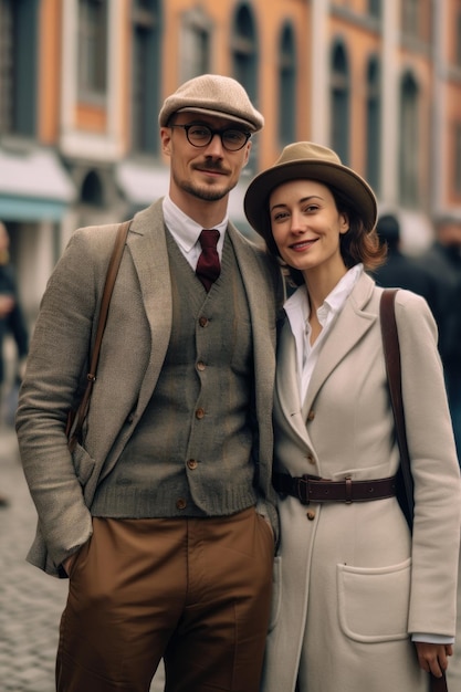 A closeup stock photo of a a woman and man