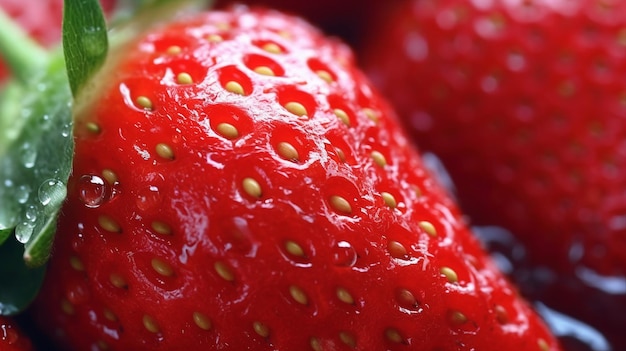 A closeup of a strawberry