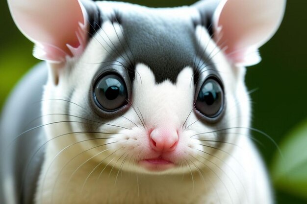 Photo closeup of a sugar glider petaurus