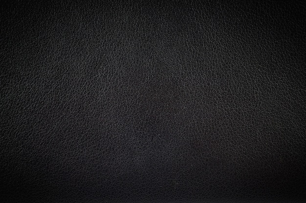 Photo closeup surface black leather texture background