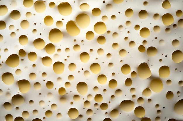 Closeup of a surface with many holes