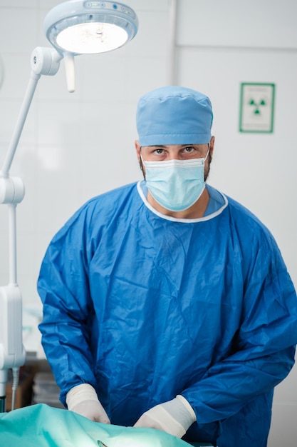 Closeup of a surgeon moments before performing a surgical intervention concept medicine hospital