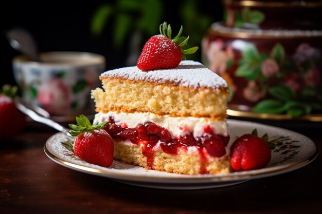 A CloseUp Symphony of Victoria Sponge Delight