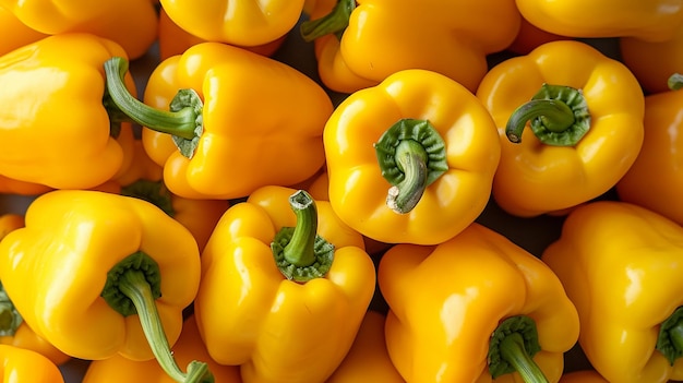 CloseUp Texture Background Yellow Peppers