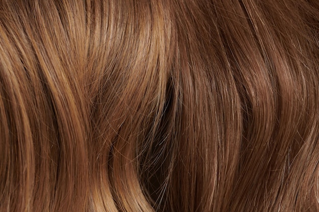 Closeup texture colored hair set Toned different shades of strands background