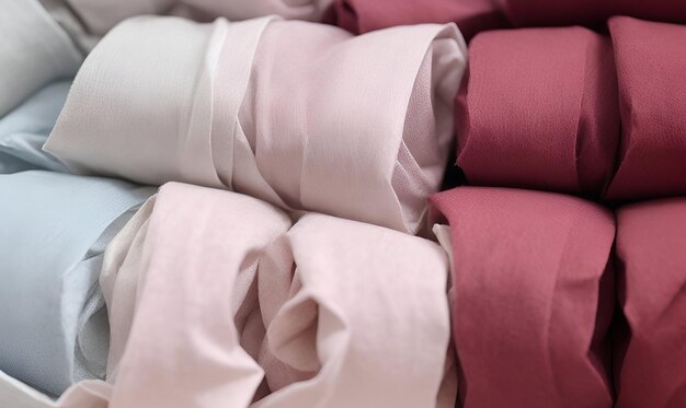 Closeup of texture fabrics Folded Cloth textile background2