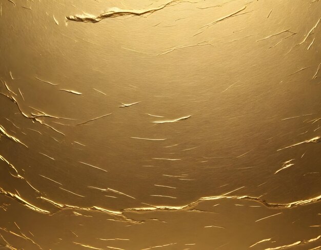 Closeup texture of a golden surface with cracks and crevices