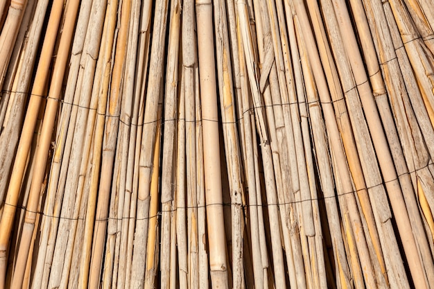 Closeup texture of straw beach mat