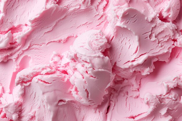 CloseUp Texture of Strawberry Ice Cream with AI generated