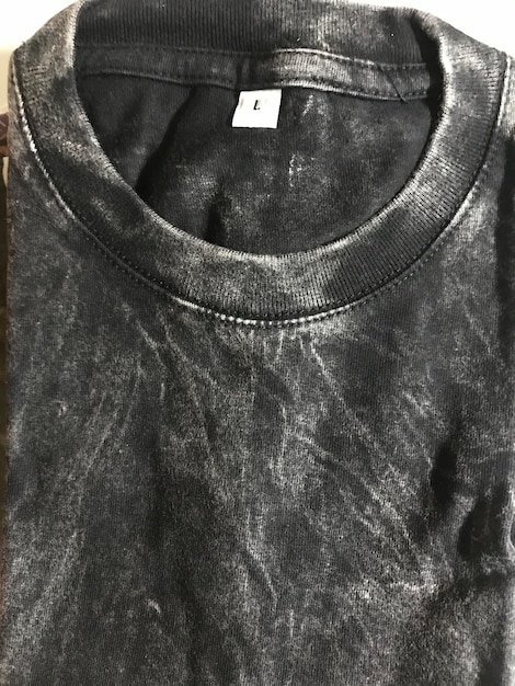 Photo closeup texture tshirt stone washed