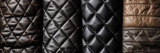 Closeup of textured leather material Generative AI