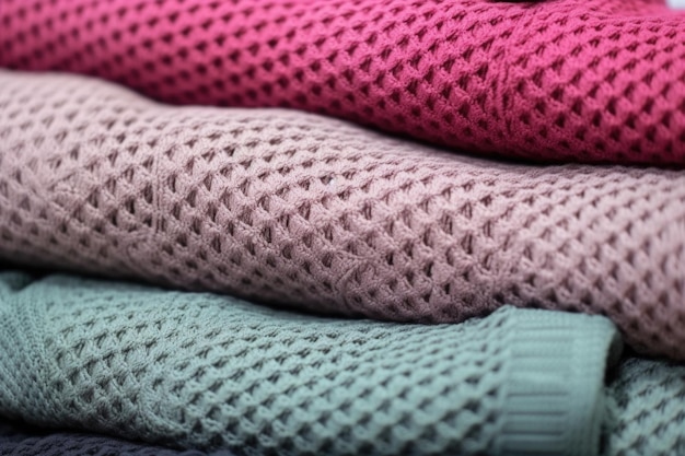 Photo closeup of thermal wear with knit pattern details