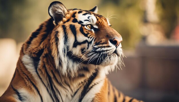 Closeup of a tiger in a jungle wild dangerous animal