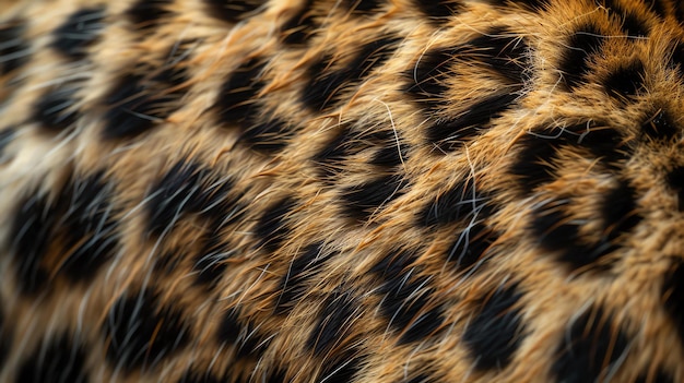 Foto close-up di una pelliccia di tigre la pelliccia è morbida e lussuosa con un bellissimo disegno di rosette