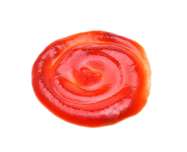 Photo closeup tomato sauce isolated on white background