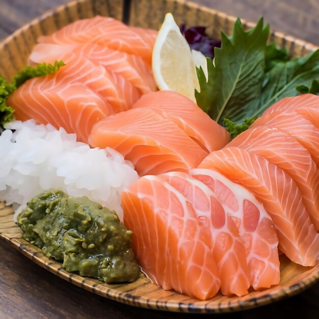 写真 サシミ (sashimi set) サルモン (tuna) 日本料理