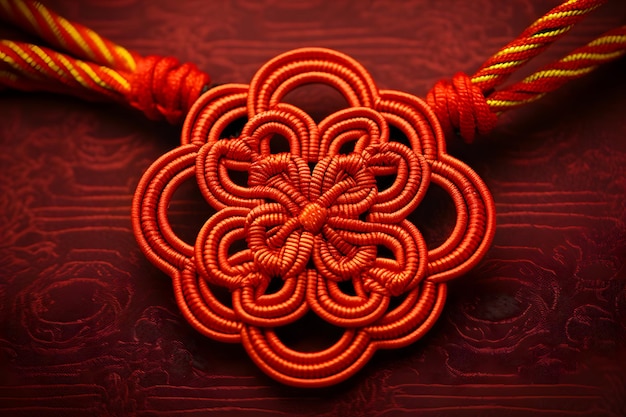 Closeup of traditional chinese decorative accessories related chinese new year festival