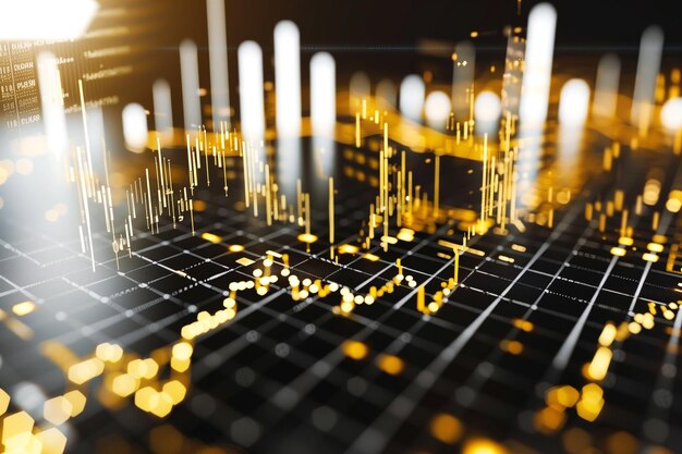 Closeup of Unidentified Financial Chart Generative ai