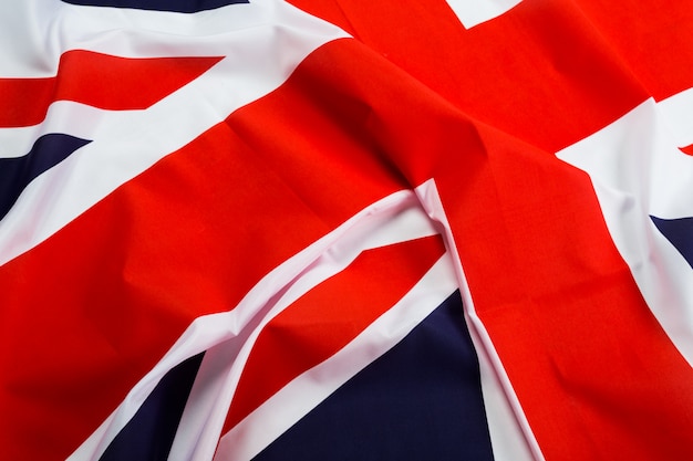 Closeup of Union Jack flag